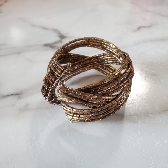 Shooting Stars Copper Seed Bead Cuff Bracelet 💥3 for $24💥 - Picture 10 of 16